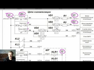 Цепи центральной сигнализации релейных терминалов