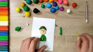 Солдат из пластилина на 23 февраля ?