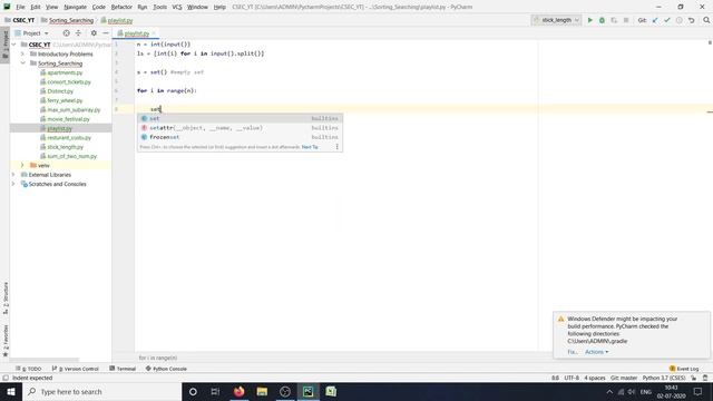 PYTHON Playlist Algorithm - CSES Sorting and Searching #10