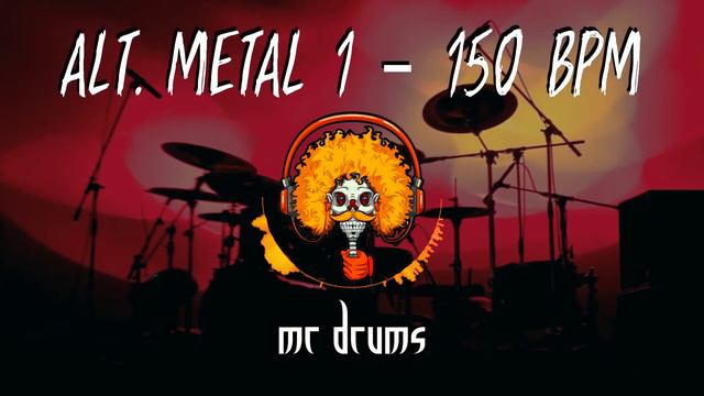 Alt. Metal 1 - 150 BPM | Backing Drums | Only Drums