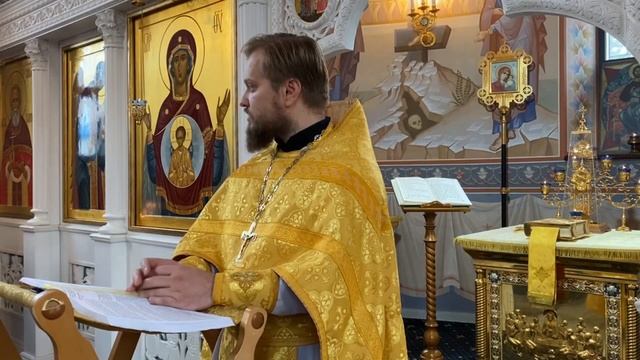 Проповедь настоятеля Спасского храма иерея Димитрия Полещука на Божественной Литургии. смотреть онлайн