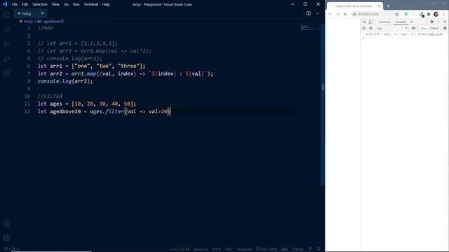 Higher Order Array Functions | Map, Filter, Reduce | JavaScript ES6 Tutorial