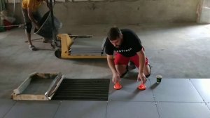 Укладка плитки толщиной 20 мм.