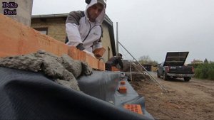 Кладка кирпича. Строим пристройку. Стройка в Дании
