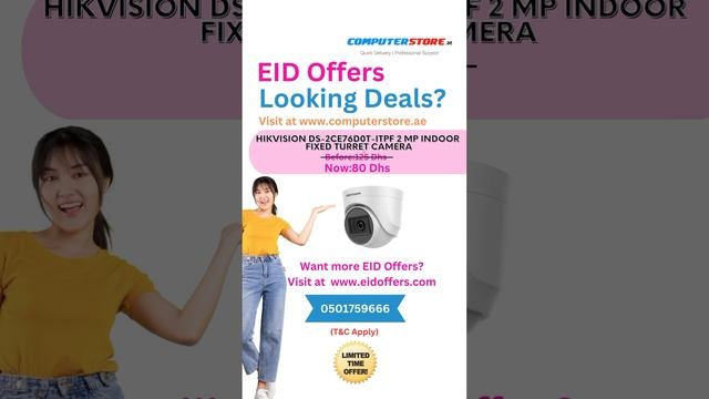 EID OFFERS | HIKVISION DS-2CE76DOT-ITPF 2 MP FIXED TURRET CAMERA