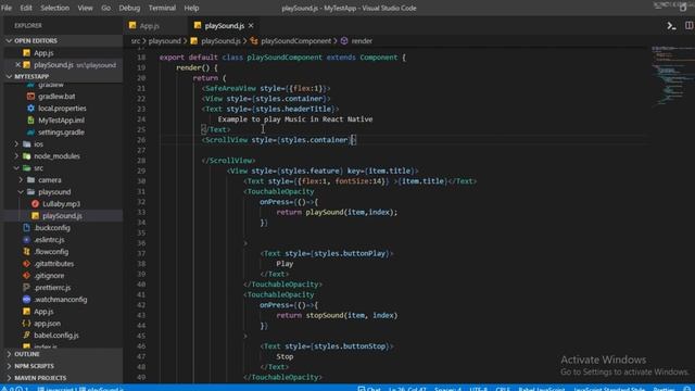 Play Music / Sound in React Native App for Android and iOS use React Native version 0.61.5 смотреть онлайн