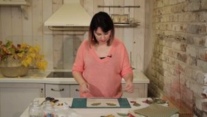 Пэчворк-блок с аппликацией "Дубовый лист"