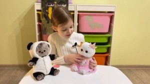 Обзор Басика baby Панда и ЛиЛи baby в платье с единорогом