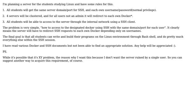 Ubuntu: How to redirect ssh logins to server's Docker containers? смотреть онлайн