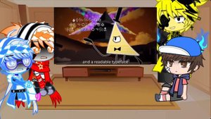 Gravity fall and Undertale react to Bill cipher vs WD.Gaster