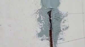 Наносим мраморную штукатурку "Эгида" на ГВЛ и ПУ герметик.