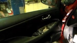 Cнятие обшивки передней двери, снятие обшивки задней двери Nissan Leaf,утепление дверей Nissan LEAF