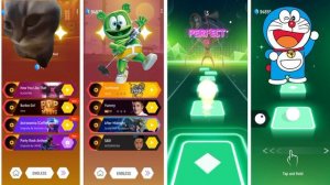 Chipi Chipi Chapa Chapa vs Gummy Bear vs Siren Head vs Doraemon - Tiles Hop EDM Rush