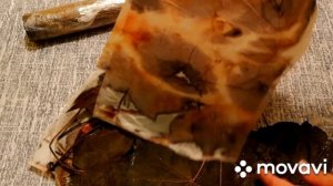 Экопринт на войлоке. Эвкалипт и клен.