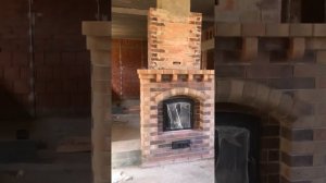 банная печь Гром 30 в кирпиче