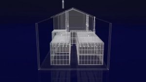 Animated wireframe warehouse