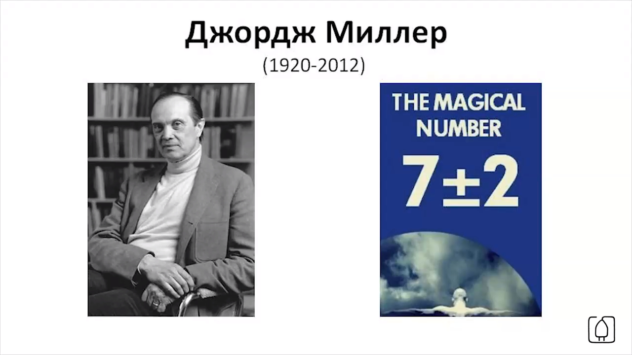 Число Миллера. Закон Миллера. Магическое число Миллера. Закон Миллера 7+2.