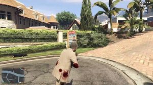 GTA 5 - Franklin, Lamar and Trevor Five Star Escape From Rockford Hills Construction Site