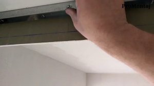 кухня : классический угловой короб с точечными светильниками. Монтаж гипсокартона.