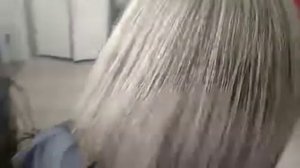 мелирование седых волос.Короткое видео
