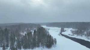 Игнойла. Карельская река Шуя зимой.