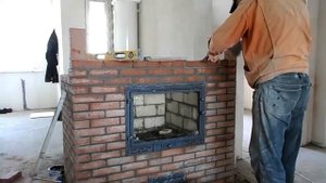 Камин из кирпича