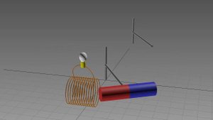 Наводка в катушке, торможением магнита