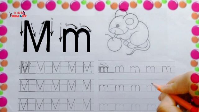 Tracing Alphabet Mm | Alphabets Practice For Toddlers | How to Write Small And Capital Letter Mm смотреть онлайн