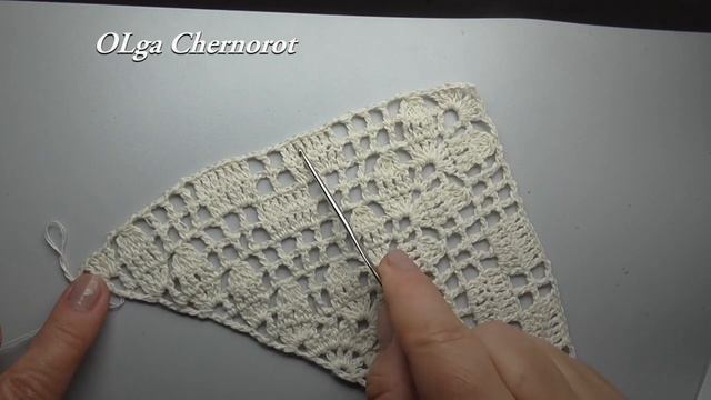 Половина Квадратного мотива с элементами Филейной сетки Поворотными рядами ЧАСТЬ2 смотреть онлайн