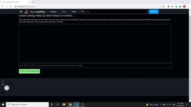 stack overflow clone part #13 | using react JS and redux | answerBox creation part смотреть онлайн