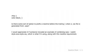 CSS : Customizing the formatting output of .sass?