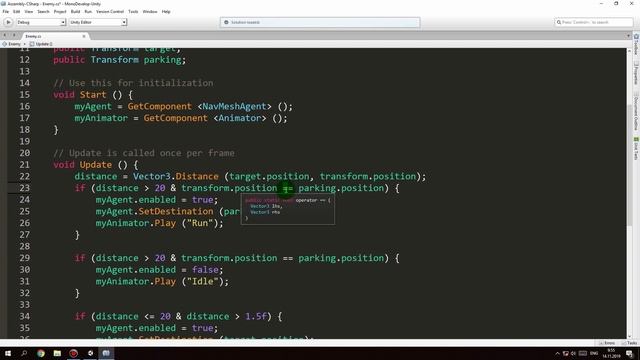 Создание врага в Unity 3D,скриптинг,уроки для новичков,канал Игрострой