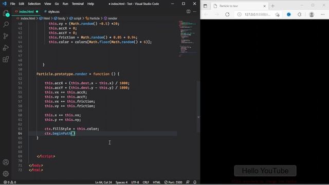 Text to particle animation - html canvas javascript tutorial