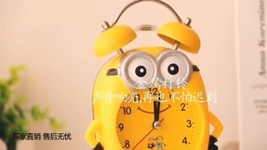 Детские часы Миньон с будильником. Часы настольные детские Миньон с подсветкой. ЧасыБудильник Migno