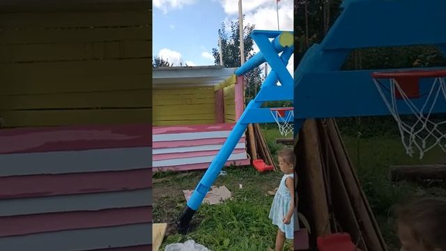 Строим детскую площадку. Видео 12. Качели смотреть онлайн