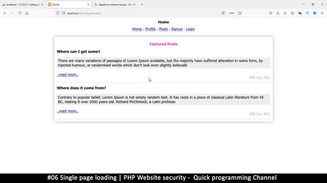 #06 Single page loading | PHP Website Security & hacking protection | Quick programming tutorial смотреть онлайн