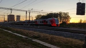 ЭД4М 0477, ЭД4М 0460 и очень громкая ЭС2Г 105 на перегоне Аминьевская - Очаково