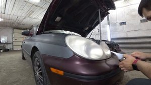 Очередная химическая полировка фар !