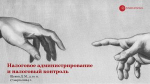 Щекин Д.М. • Лекция 7 • Налоговое администрирование и налоговый контроль