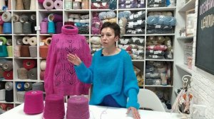 Тонкий ажурный джемпер. Выбираем кидмохер.