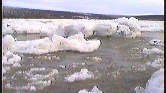 Ледоход на Яне п.Северный Якутия