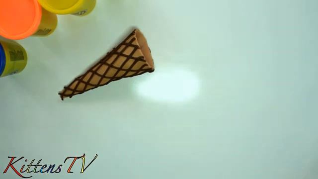 How to Make Rainbow Ice Cream - Лепим из Плей До радужное мороженое