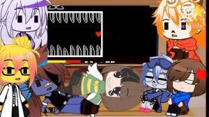 Undertale reacts to (Undertale No more deals) chara but I want to die||Gcrv