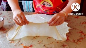 Австрийский штрудель с голубикой?/яблоком.?Вытяжное тесто Austrian puff pastry strudel