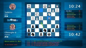 Analiza jocului de șah: Sadetto - Gheorghe d, 0-1 (De la ChessFriends.com)