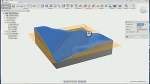 Макет рельефа с рекой во Fusion 360 - Выпуск #052