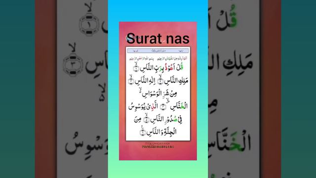 Surat Nas Please Suppurt (TilawatQuran)♡