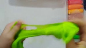 Слайм из лёгкого пластилина ??/как сделать слайм без клея??