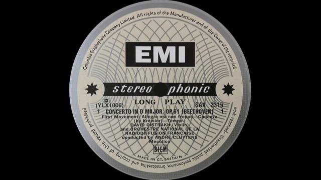 BEETHOVEN ✯ VIOLIN CONCERTO ✯ OISTRAKH смотреть онлайн