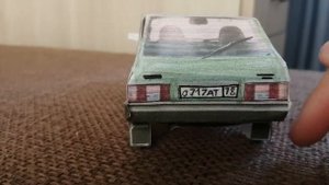 Ваз 2108 из бумаги с решёткой ристайлинг